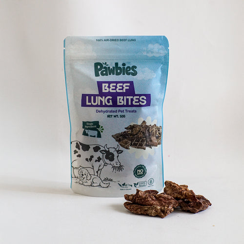 Pawbies Air Dried Beef Lungs Bites 50gr