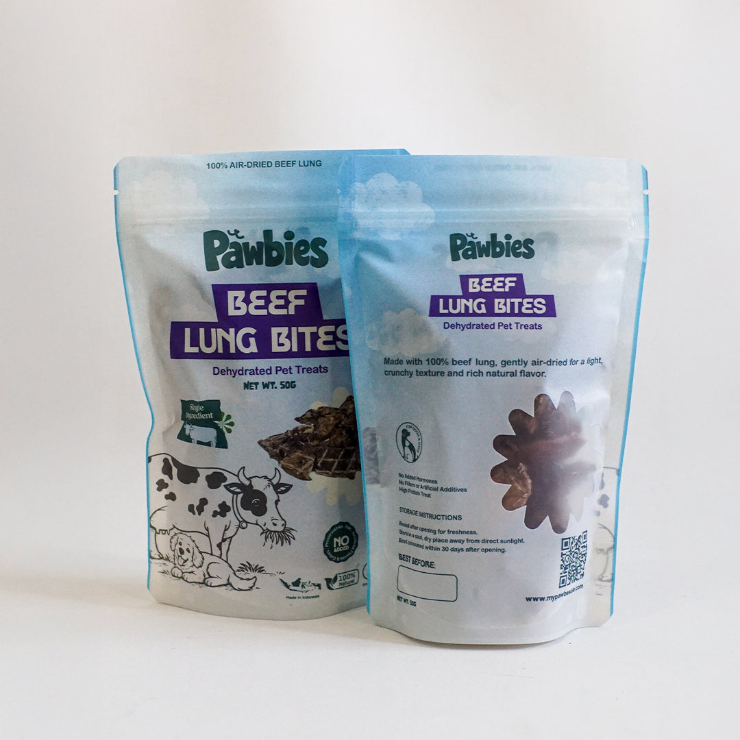 Pawbies Air Dried Beef Lungs Bites 50gr