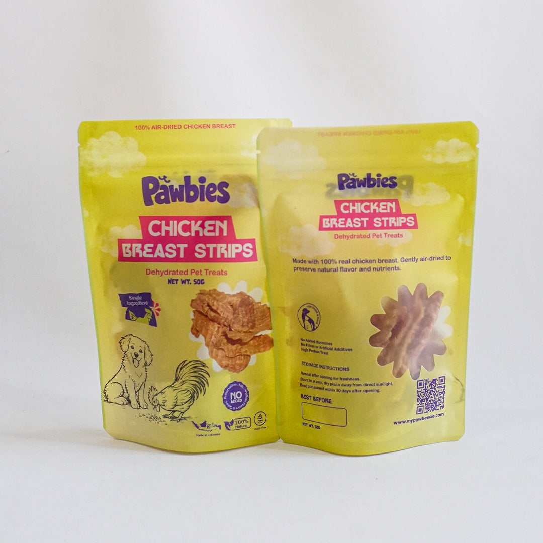 Pawbies Air Dried Chicken Breast Strips 50gr