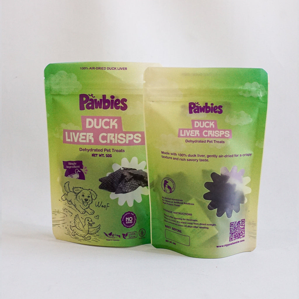 Pawbies Air Dried Duck Liver Crisps 50gr
