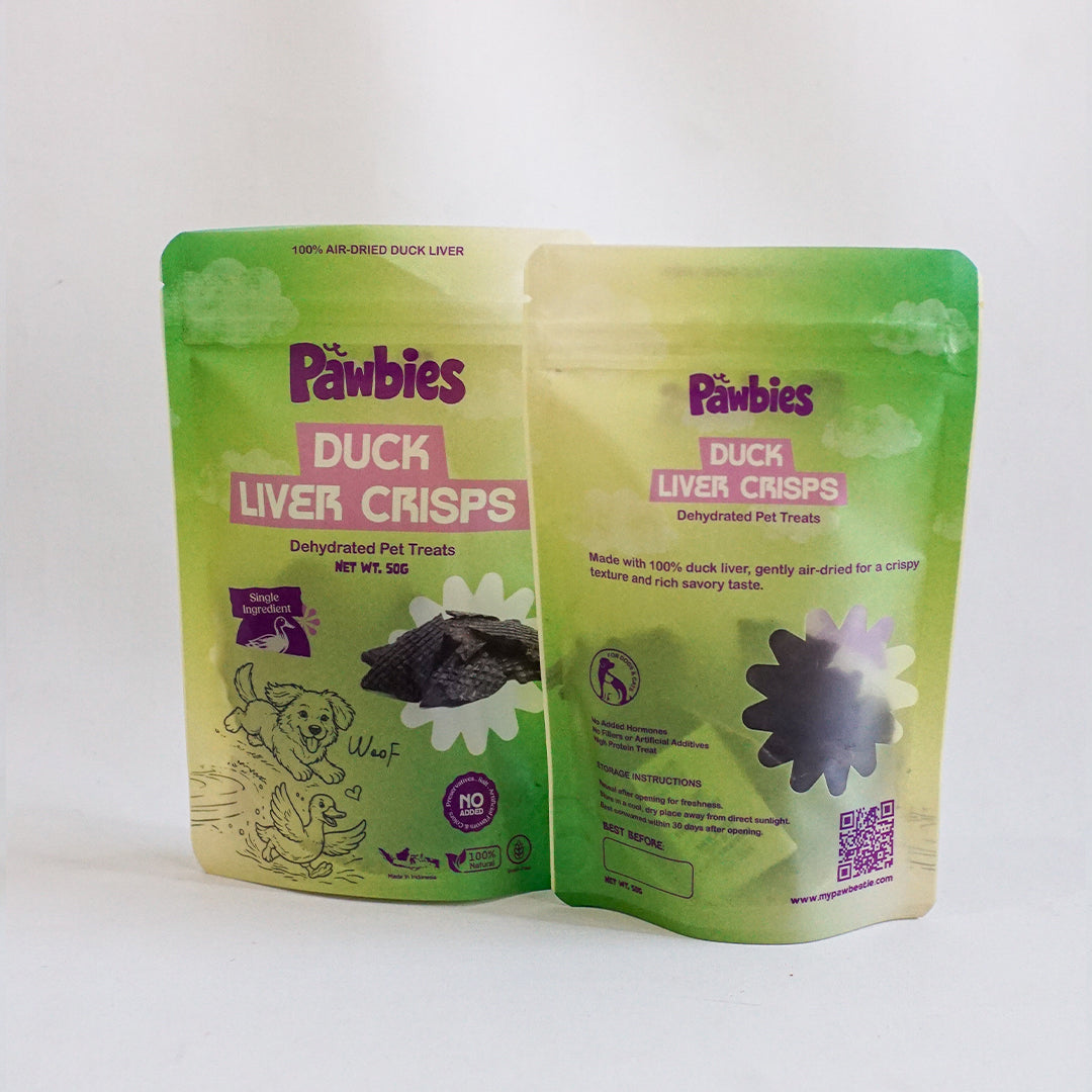 Pawbies Air Dried Duck Liver Crisps 50gr